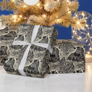 Schattige  Zebrapatroon Cadeaupapier