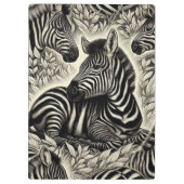 Schattige Zebrapatroon Klembord (Achterkant)