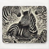 Schattige Zebrapatroon Muismat (Voorkant)