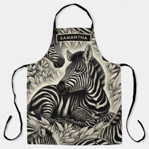 Schattige Zebrapatroon Schort
