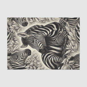 Schattige  Zebrapatroon Tissuepapier