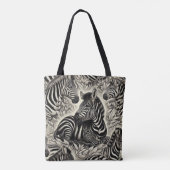 Schattige  Zebrapatroon Tote Bag (Achterkant)