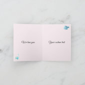 Schattige Zee Dieren Zeemeermin Thema Happy Birthd Kaart (Binnen)