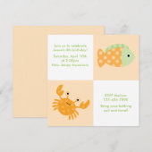 Schattige Zee Dieren Zomer en Strand Verjaardag Kaart (Voorkant / Achterkant)