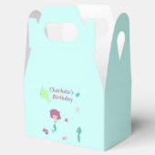 Schattige zee leven zeemeermin vissen naam op blau bedankdoosjes