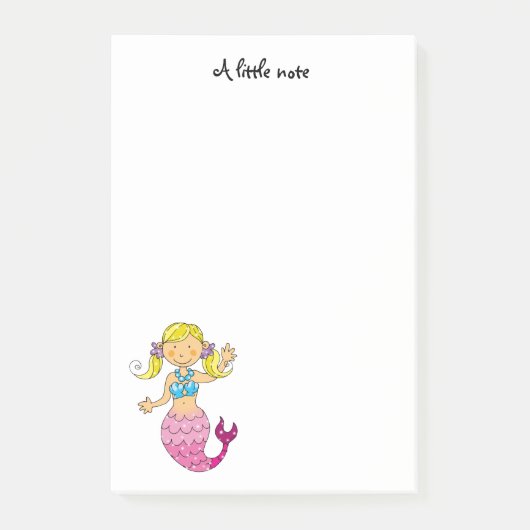 schattige zee mermaïde prinses (blond haar) post-it® notes (Voorkant)