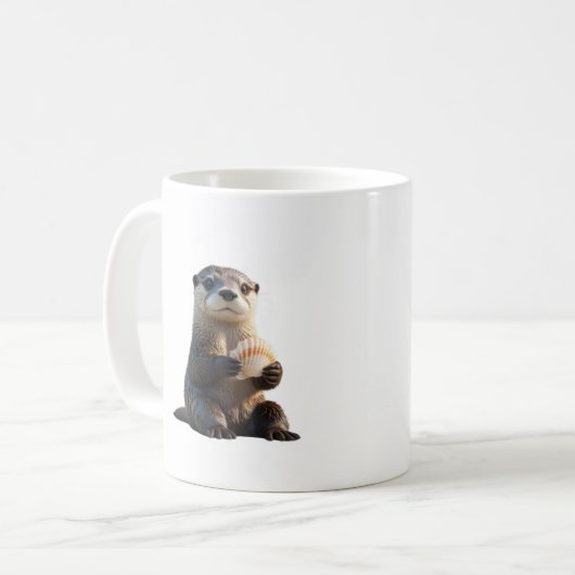 Schattige Zee Otter Coffee Mok (Voorkant links)