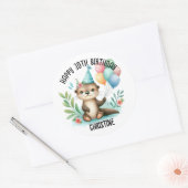 Schattige zee otter Verjaardagsfeest gunsten Ronde Sticker (Envelop)
