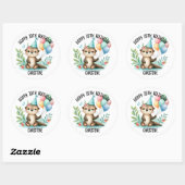 Schattige zee otter Verjaardagsfeest gunsten Ronde Sticker (Vel)
