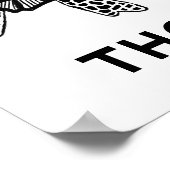 Schattige Zee Schildpad  BABY NAAM Kunst Poster (Hoek)