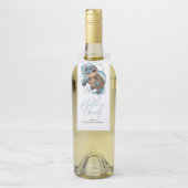 Schattige Zee Schildpad Kerstvakantie Waterverf Flessenhanger (Op fles)