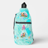 Schattige Zee Schildpad Meisje Ocean Turquoise Mon Sling Bag (Voorkant)