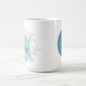 schattige zee schildpad monogram koffiemok (Center)