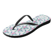 Schattige Zee Schildpad Patroon Monogrammed Beach  Teenslippers (Schuin)