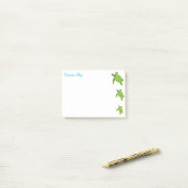 Schattige Zee Schildpadden & Kalligrafie Post-it® Notes (Op bureau)