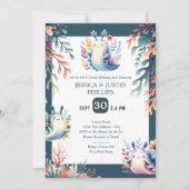 Schattige Zee Slugs Ocean Double Birthday Pool Par Kaart (Voorkant)