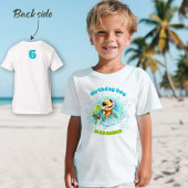 Schattige Zee Turtle Birthday Boys' T-shirt