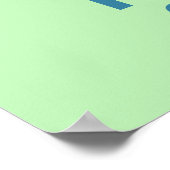 Schattige Zee Turtle CUSTOM BABY NAAM VERJAARDAG K Poster (Hoek)