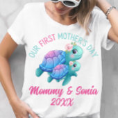 Schattige Zee Turtle First Moederdag T-shirt