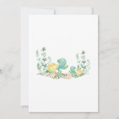 Schattige Zee Turtle Ocean Baby shower Kaart (Achterkant)