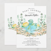 Schattige Zee Turtle Ocean Baby shower Kaart (Voorkant / Achterkant)