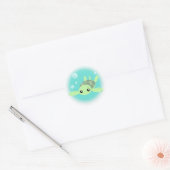 Schattige Zee Turtle Sticker (Envelop)