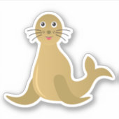 Schattige zee, zee leeuw sticker (Voorkant)