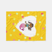 schattige zee zeemeerminnenprinses (donker haar) fleece deken (Voorkant (Horizontaal))