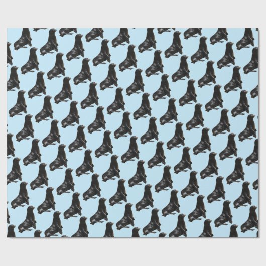 Schattige Zeeen leeuw inpakpapier roll (Vlak)