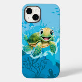 schattige zeeen schildpaddenstoelen Case-Mate iPhone case (Achterkant)