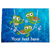 schattige zeeen schildpadliefhebbers voegen tekst groot cadeauzakje (Voorkant)