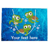 schattige zeeen schildpadliefhebbers voegen tekst groot cadeauzakje (Achterkant)