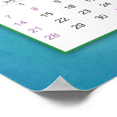Schattige Zeemeermin 2018 Agenda Poster (Hoek)