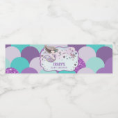 Schattige Zeemeermin Baby shower Onder het Zee Fav Waterfles Etiket (Enkel label)