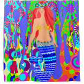 schattige zeemeermin douchegordijn (Voorkant)