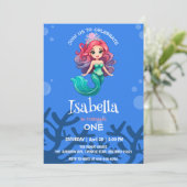 Schattige Zeemeermin kroonkroon Regenboogvinvis Ve Kaart (Staand voorkant)