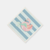 Schattige zeemeermin op lichtblauwe strepen servet (Hoek)