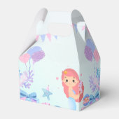 Schattige Zeemeermin Regenboog Waterverf Verjaarda Bedankdoosjes (Achterkant)
