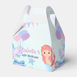 Schattige Zeemeermin Regenboog Waterverf Verjaarda Bedankdoosjes