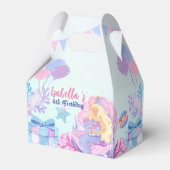 Schattige Zeemeermin Regenboog Waterverf Verjaarda Bedankdoosjes (Achterkant)