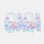 Schattige Zeemeermin Regenboog Waterverf Verjaarda Bedankdoosjes (Uitgevouwen)