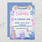 Schattige Zeemeermin Regenboog Waterverf Verjaarda Kaart (Voorkant / Achterkant)