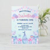 Schattige Zeemeermin Regenboog Waterverf Verjaarda Kaart (Staand voorkant)