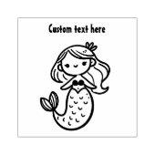 Schattige zeemeermin rubberstempel (Afrduk)