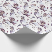 Schattige zeemeermin thema inpakpapier (Hoek)