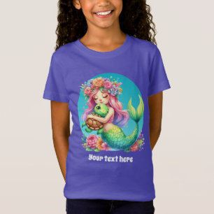 Schattige zeemeerminliefhebbers aanpasbare meisjes t-shirt