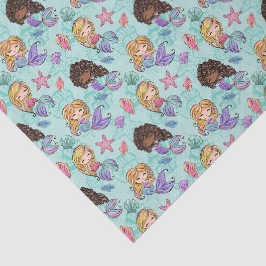 schattige zeemeerminpartij tissuepapier (Detail)