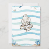 Schattige zeeolifant Ahoy Het is een jongen Babyfe Kaart (Achterkant)