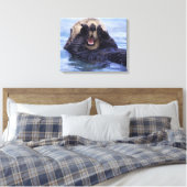 Schattige zeeotter | Alaska, VS Canvas Afdruk (Insitu (Slaapkamer))