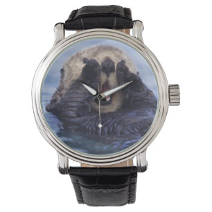 Schattige Zeeotter   Alaska, VS Horloge